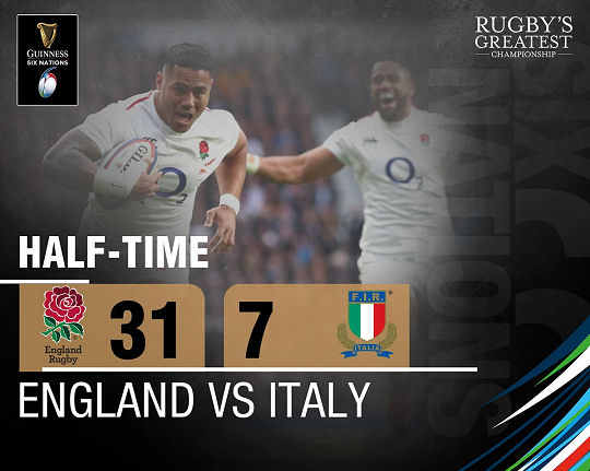 England v Italy HT Six Nations 2019